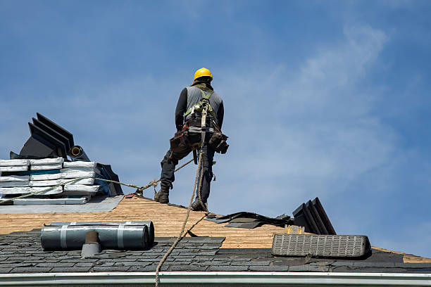 Professional Gutter Installation technician working in Richmond, MN